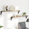Wall Shelves 2 pcs Artisan Oak 80 x 15 x 15.5 cm Wood Based Material