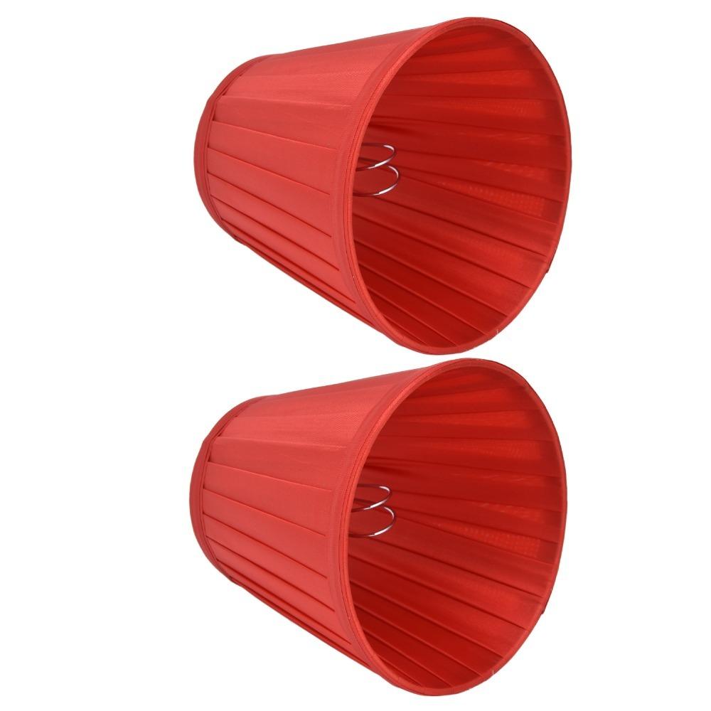 2PCS Clip On Design Clip On Lamp Shade Fabric Pleated Fabric Lampshade Small Lamp Shade  Wall Lamp