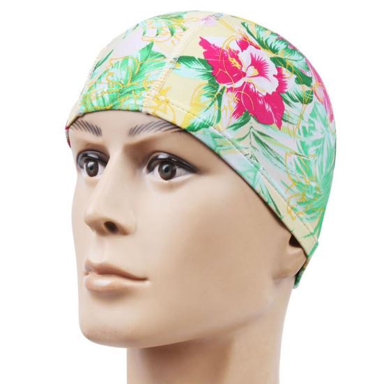 Шапочка для плавания Очень мягкая, высокая эластичность, водонепроницаемая, не выцветающая, дышащая, защитная, из полиэстера, эластичная спортивная шапка для плавания, шапка-бини для женщин