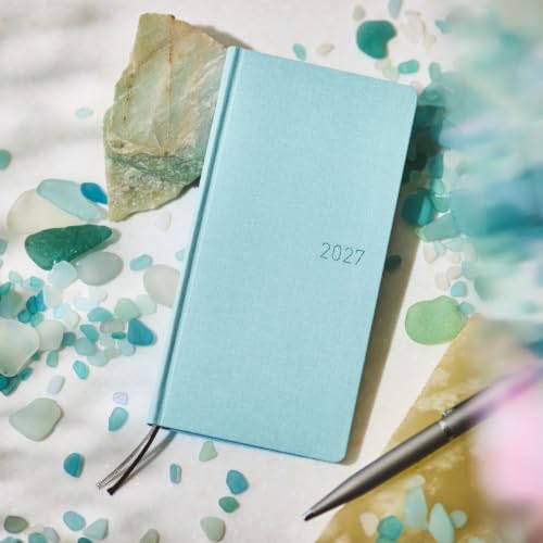Hobonichi Techo 2027 Weeks MEGA English Version Colors Seaglass January Start Weekly Planner Left Slim Vertical Graph Paper 219 Pages