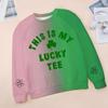Kids Fashion  Neck St. Patrick's Day Printed Casual Sweatshirt