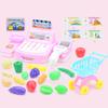 27Pcs/Set Cash Register Toys Sound Light Effects Fruit And Vegetable Puzzle Enlightenment 360-degree Fillet Grinding Fun Scene Experience Simulated