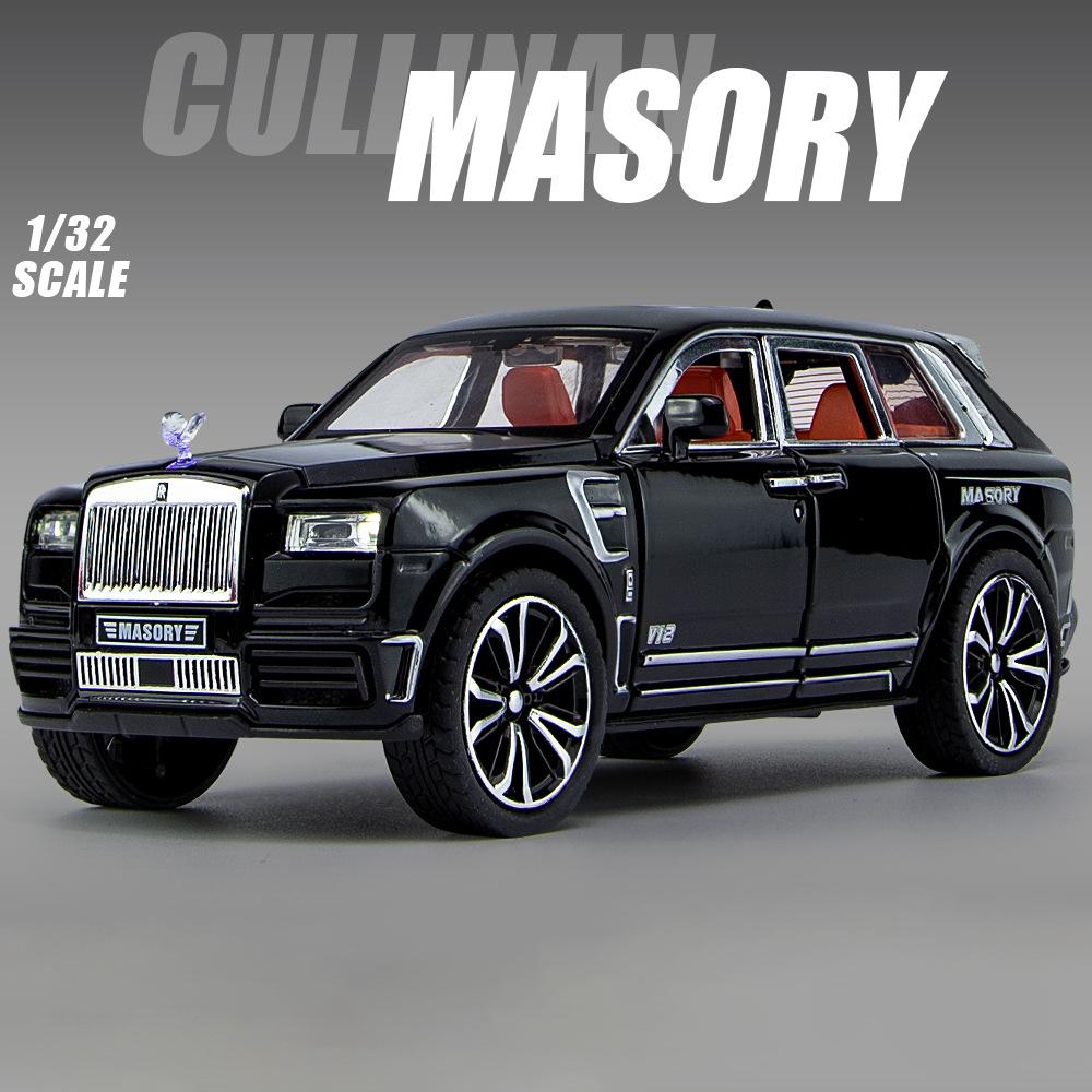 1:32 Scale Alloy Model Car for Cullinan, Zinc Alloy Pull Back Toy Car with Sound and Light, Luxury SUV Miniature Metal Vehicle Collectible Toys