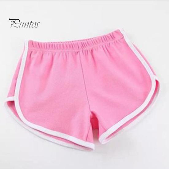 Женские спортивные шорты с эластичной талией, мини-шорты для йоги, однотонные суперкороткие брюки, легкие пляжные брюки, спортивные шорты