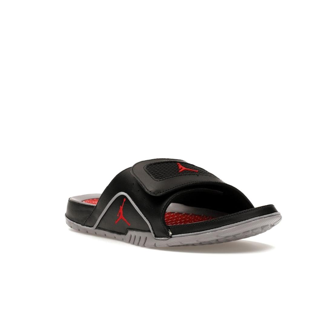 Air Jordan Hydro 4 Retro Слайды Черный Цемент Мужские Кроссовки Цементно-Серый Огненно-Красный 532225-060