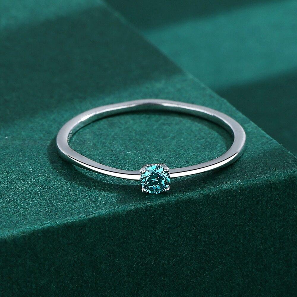 Классическое Параиба Круглое Изумрудное Кольцо Стерлингового Серебра S925 Пара для Женщин Сапфир Обручальное Подарок На Годовщину Ювелирные Изделия