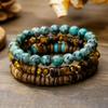 3 шт./комплект, мужские браслеты в богемном стиле, этнический стиль, кольцо для руки из кокосовой скорлупы, браслет из бусин, набор для девочек