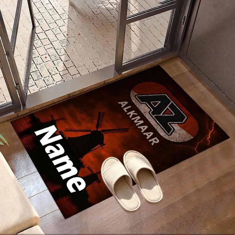 Custom Name Personalized AZ Alkmaar Print Carpet, Versatile Home Decor Rug, for Playroom, Apartment, Balcony, Entryway, Hallway Gift