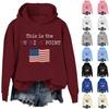 Ladies Fashion Casual Long Sleeve Printed Round Neck Hoodie Pullover Top