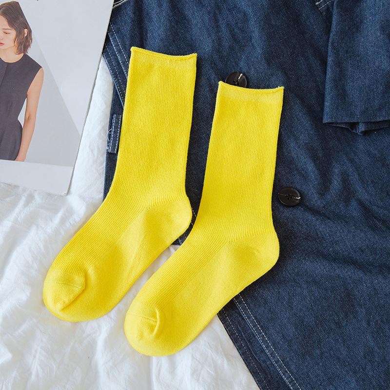 Новое поступление, женские хлопковые свободные носки в стиле ретро, зимние корейские дизайнерские рождественские носки в трубке