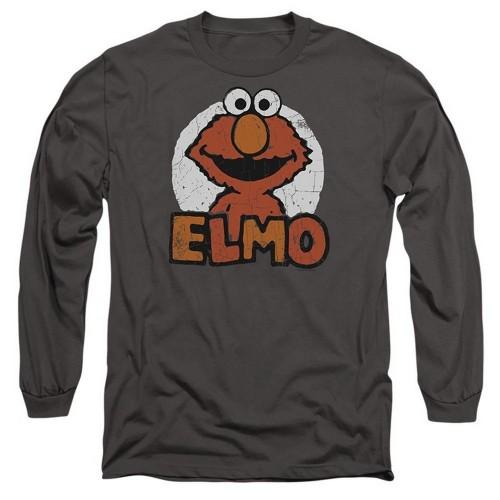 Sesame Street Unisex Adult Elmo Name Long-Sleeved T-Shirt