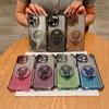 Applicable to iPhone16ProMax mobile phone case butterfly glitter bracket Apple 15 four corners anti-drop protective case