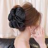1Pcs Korean Dot Print Bow Hair Grab Clip Simple Retro Hair Claws for Women Harajuku Versatile Hair Accessories Girl