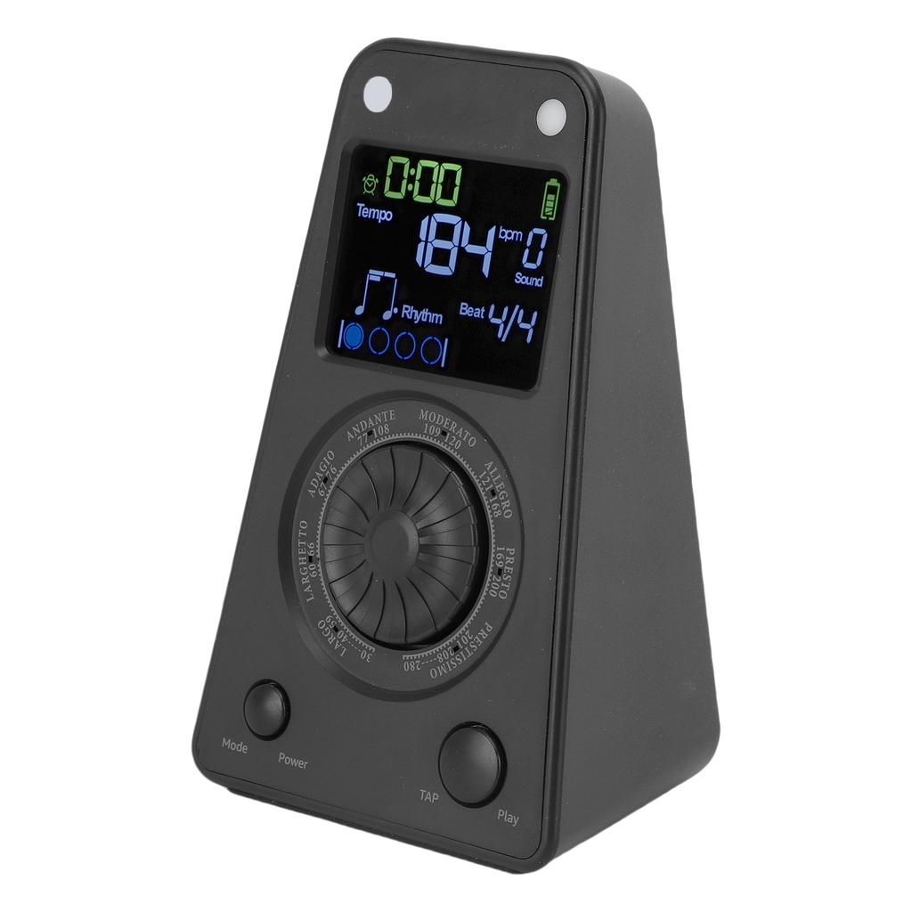 Digital Metronome 10 Tones Electronic Metronome BT Speaker for Piano Violin Ukulele Guitar Black