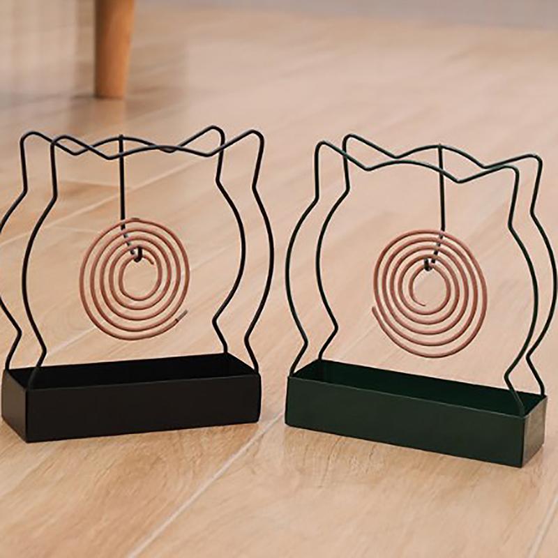 Милый кошачий железный держатель для спирали от комаров, держатели для благовоний, каркас для курильницы с репеллентом, стойка для благовоний для спальни