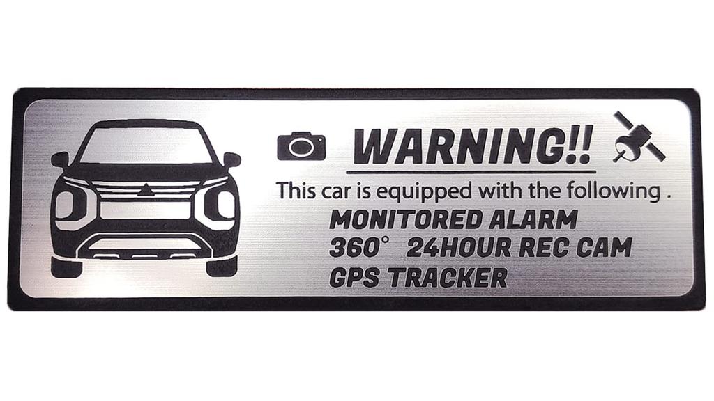 Honami Works New OUTLANDER Outlander GF PHEV Security Emblem 24 Hour Surveillance GPS Tracker Sticker