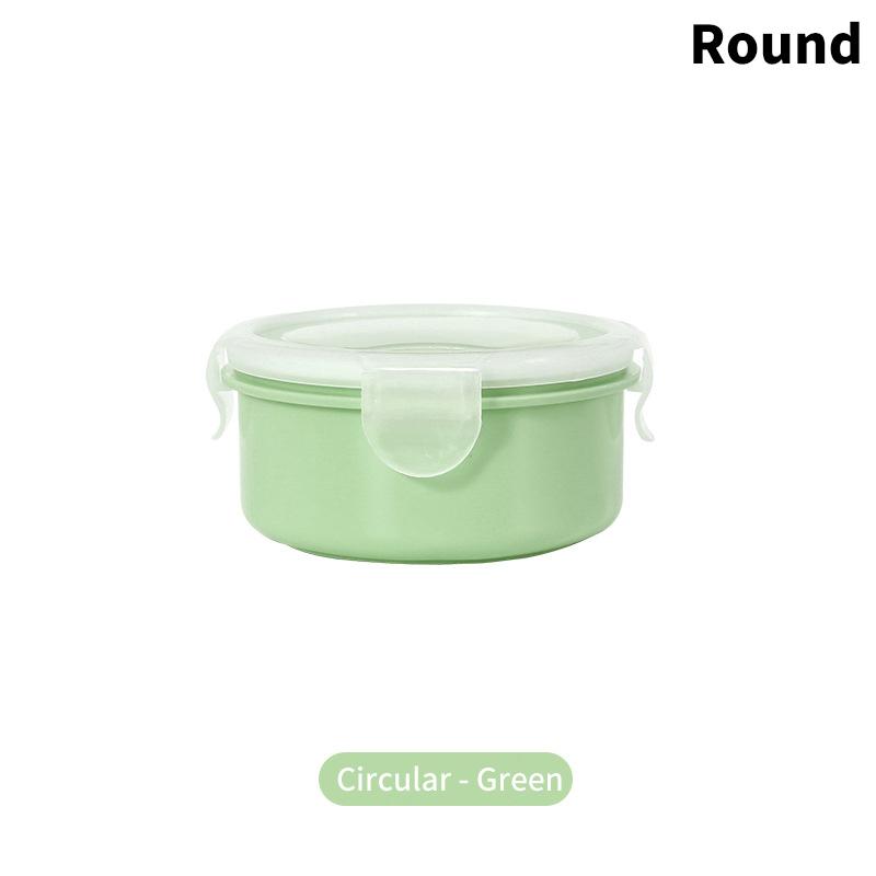 Мини-холодильник Crisper Small Lunch Box Пластиковая герметичная банка для хранения Круглая кухонная изолированная коробка для завтрака Органайзер для закусок