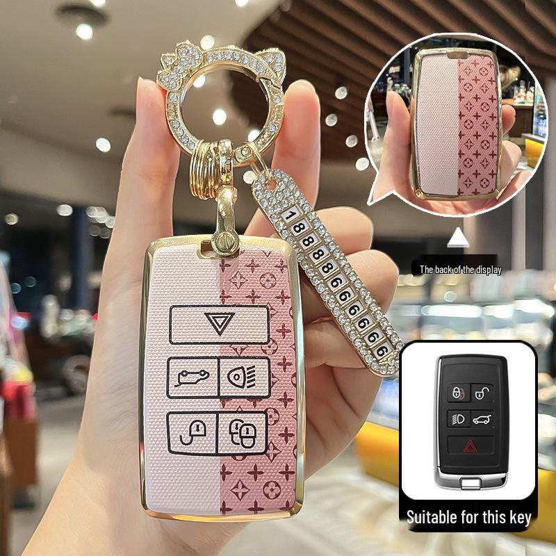 Compatible with key covers and keychains for Land Rover, Range Rover Evoque, Discovery 4 Sport, Jaguar XEL, XFL, and XJL.