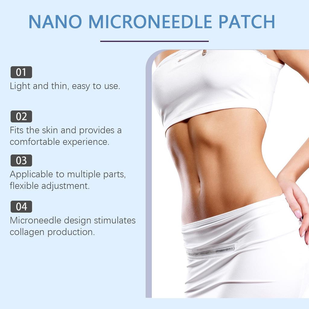 Пластырь Nano Micro Needle, наклейка для похудения и контурирования тела, укрепляющая наклейка, уменьшающая мелкие морщины и подчеркивающая морщины патч для ухода(4шт