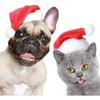 Deluxe Plush Christmas Pet Santa Hat for Dogs Cats Holiday Festive Party Costume Photo Props Decorations