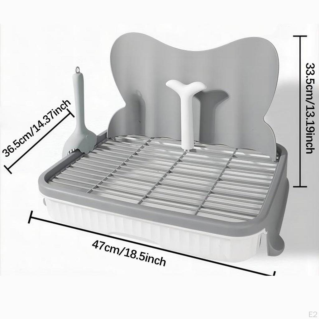 Туалет для собак Лоток для щенков для дома Легко чистить Прочный с бортиком Столбик для мочеиспускания Нескользящая решетка для