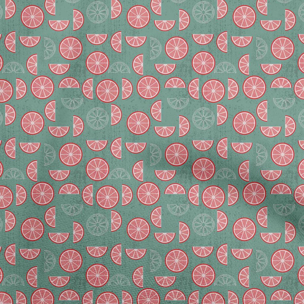 oneOone Cotton Flex Light Green Fabric Lemon Quilting Supplies Print Sewing Fabric By The Yard 40 Inch