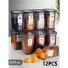 Advantageous 12 Liter Large Size Moly Rectangular Storage Container Set 2000 Ml Supply Storage Container Jar Set