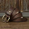 3,8 см высококачественный ремень мужской из натуральной кожи ковбойский пояс мужской из чистой коровьей кожи с латунной пряжкой джинсовые ремни для мужчин роскошный дизайнер