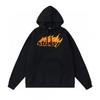 Худи Stu Streetwear Зимняя теплая хлопковая толстовка на флисе с принтом букв Свободный крой Мужская
