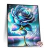 Алмазная мозаика Квадратные алмазы Ручная работа Бисер Синяя роза Живопись, Живопись, Полная выкладка, Искусство, 30x40см,