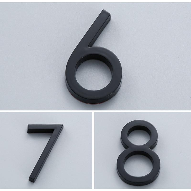 Модные наклейки-таблички с адресом, номерные таблички для отеля с гальваническим покрытием, 3D-знак для дома от 0 до 9, цифры для ворот, дверная табличка, номерная бирка, самоклеящаяся, для дома, ящика