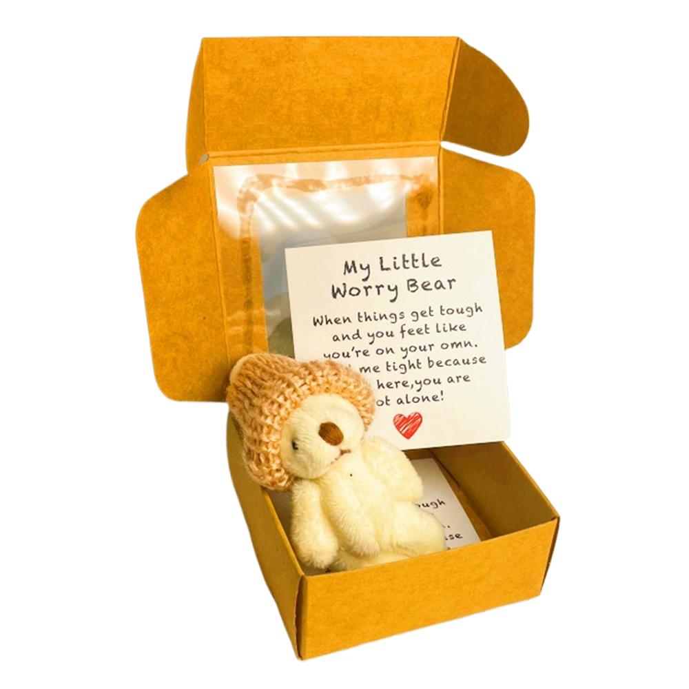 Mini Bear Hug Cute Stuffed Animal Gifts,Pocket Teddy Bear Mini Plush Bears In Box,Pocket Bears With Inspirational Card