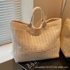2025 новая высококлассная соломенная сумка женская большой вместимости летняя приморский курортный стиль пляжная сумка-тоут