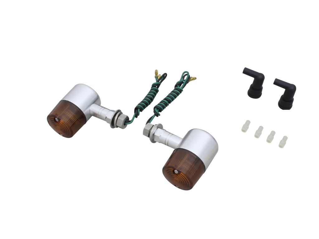 POSH FAITH 091091-S3 Motorcycle Supplies, Aluminum Machine Turn Signal, 71 Type, Short Stay, Single