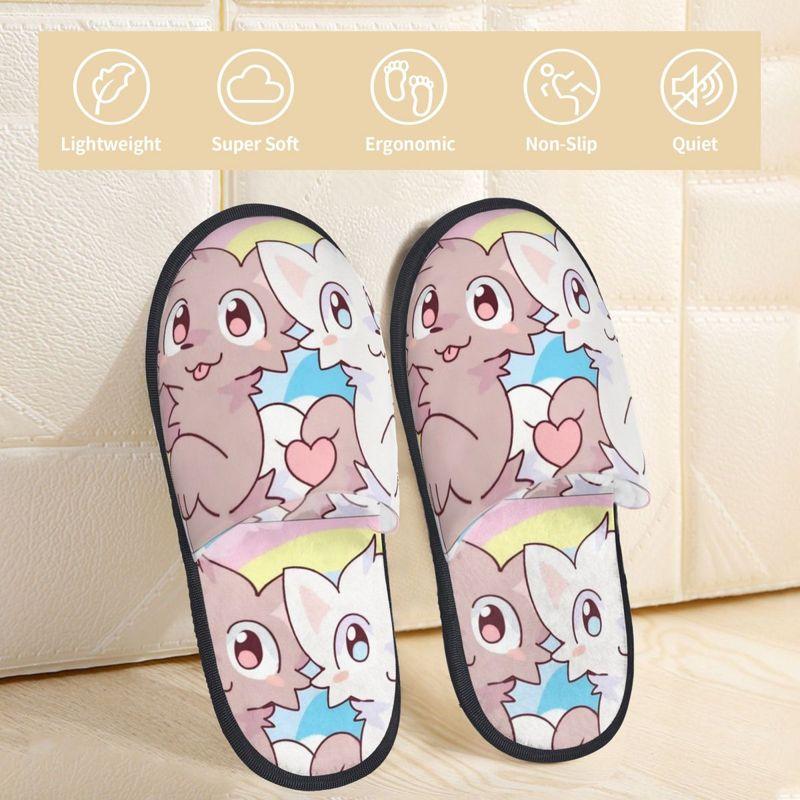 Boykisser Silly Cat Home Cotton Slippers Non-slip Furry Soft Memory Foam Slides Bedroom