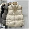 Короткий пуховый жилет из хлопка для женщин, весна, осень, зима, свободная верхняя куртка, женский теплый жилет, куртка-камисоль, кардиган