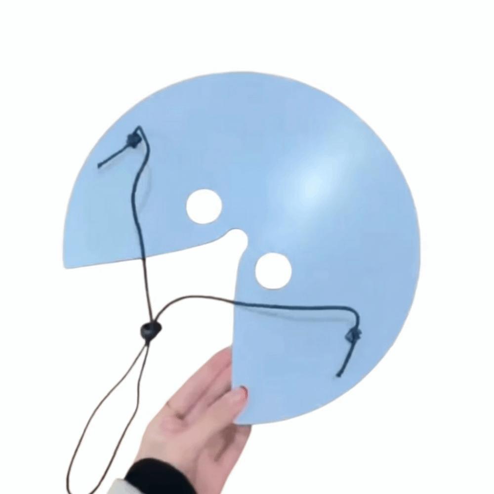 Full Face Visual Illusion Prop Wearable Reflective Mask Round Mirror Mask Cosplay Photography