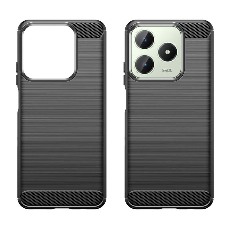 Для Чехол OPPO Realme C61 Чехол Realme C61 Capas Противоударный Бампер для Телефона Задняя Мягкая TPU Углеродное Волокно Fundas Realme C61 C 61 6.78"