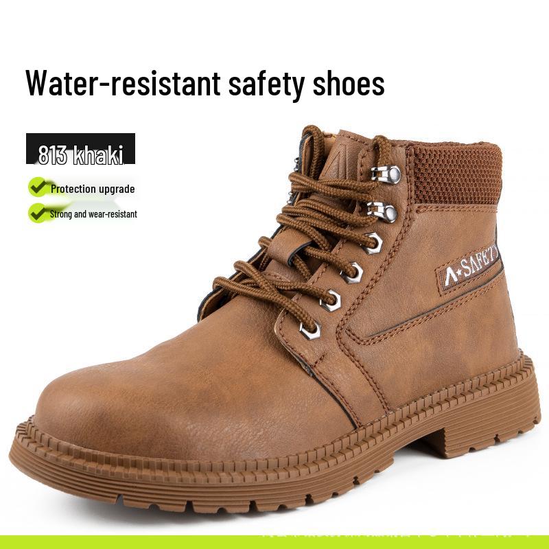 Рабочие ботинки слипоны с защитным подноском от ударов и противоскользящей подошвой - Удобные высокие ботинки с защитой и прочной конструкцией, устойчивой к проколам.