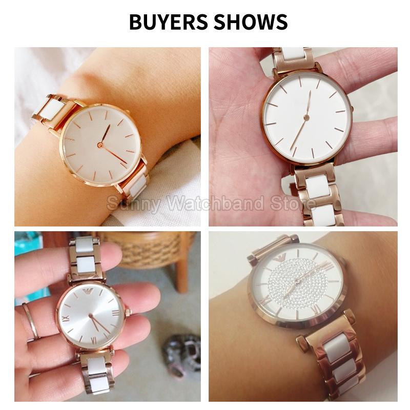 ONEFor DW Armani Casio Tissot TianWang Ремешок для часов из нержавеющей стали, керамики, гипоаллергенный, износостойкий, легко чистится, плоский интерфейсMN