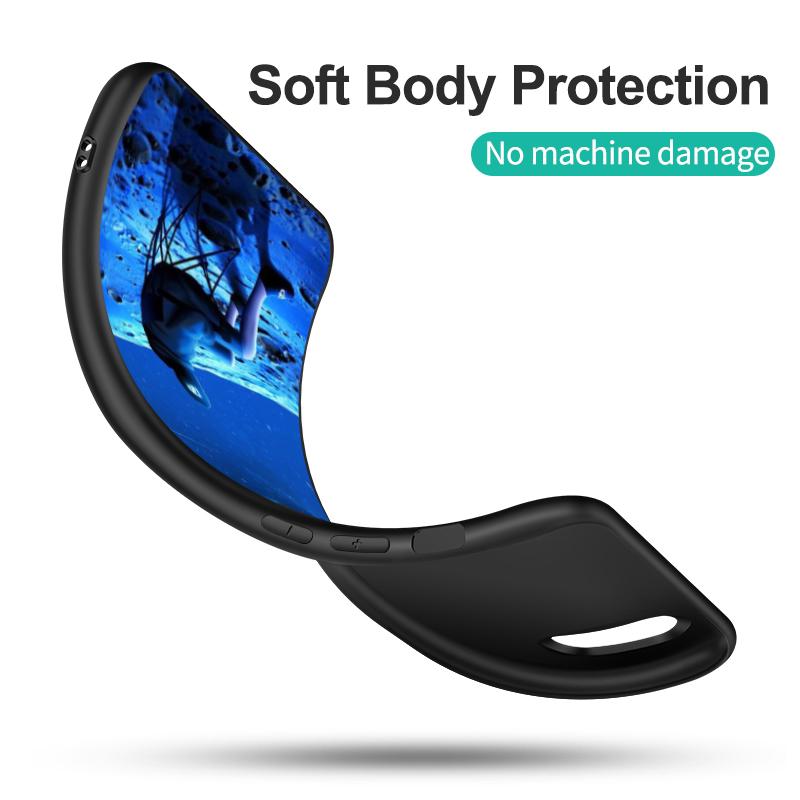 Black Tpu Case For OPPO A32 A33 A53 A53S A54 A55 A73 A74 A76 A77 A91 A94 A95 A93S A92S 4G 5G JUL