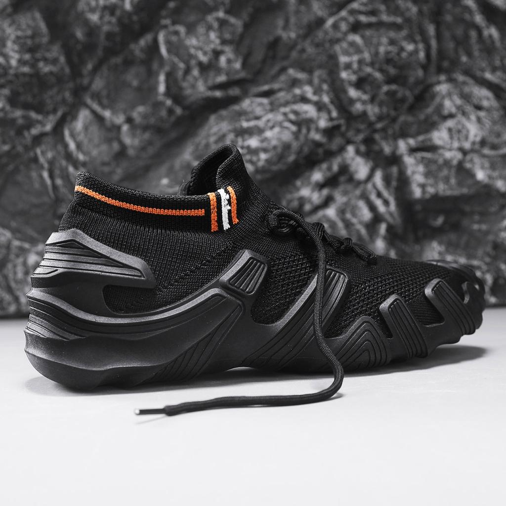 Men's Shoes New Casual Shoes Octopus Flying Woven Shoes Socks Shoes One Pedal Lazy Shoes Platform Fashion Sports Shoes