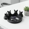 Элегантный поднос для украшений 3D-печатная фигурка собаки Милая статуэтка животного Креативное украшение Искусство для книжной полки Камин Стильный органайзер Коробка для хранения