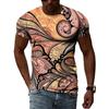 Personality Abstract Color Graphic T Shirts Men Casual Fashion 3D Printed Street Style Summer Tees Hip Hop Harajuku Short Sleeve