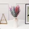 Artificial Flocking Lavender Fake Flower Bouquet Plastic Green Plant Wedding Home Pot Decoration Plant Decoration Artificial Flower