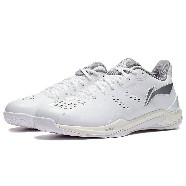 Li Ning Yun Ting Cushioning Breathable Low-Top Badminton Shoes Unisex Shoes White AYAS028-2