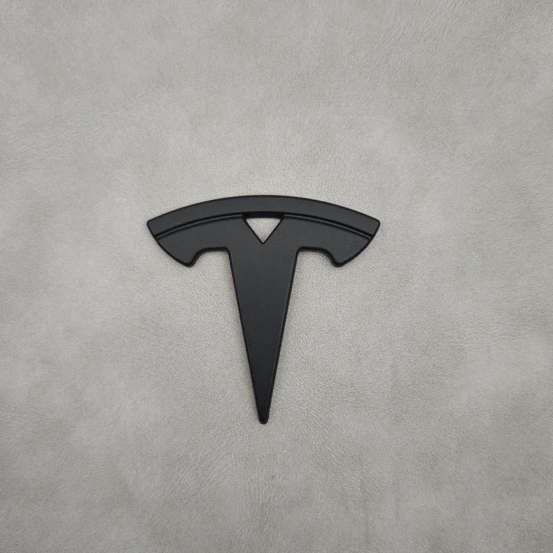 Автомобильная наклейка Tesla 3D ABS Хромированный Черный Логотип Наклейка на Руль Автомобиля Значок Эмблема Для Tesla Model 3 Y X S Наклейки Замена