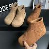 Винтажные снегоступы Удобные Birkenstock Флисовые короткие ботинки Женские из матовой кожи