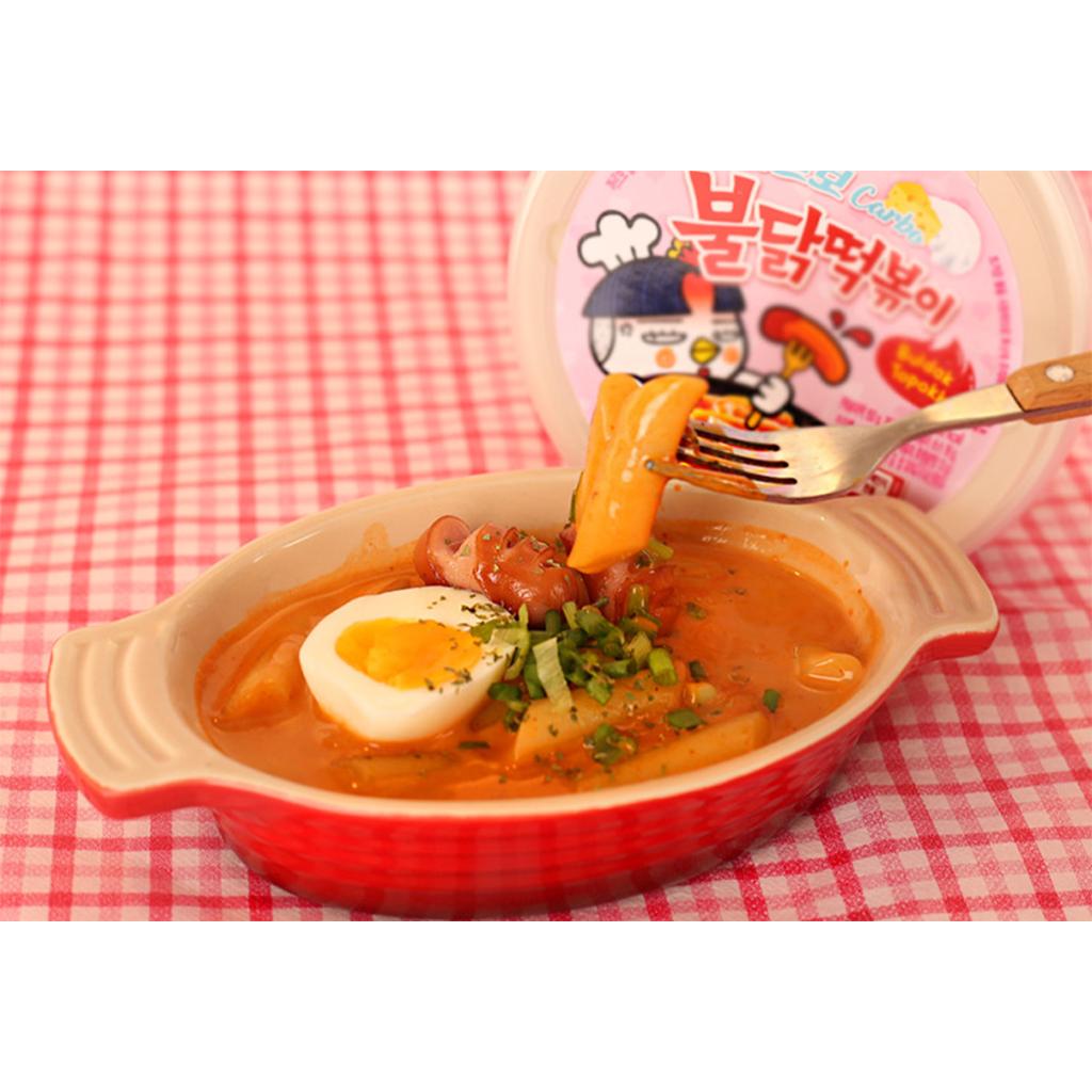 Samyang БУЛДАК Ттокбокки с курицей оригинальное, карбо, розовое, 3 шт. (2 варианта)