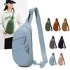 Chest Bag Waterproof Oxford Solid Color Crossbody Bag Men Women Shoulder Bag